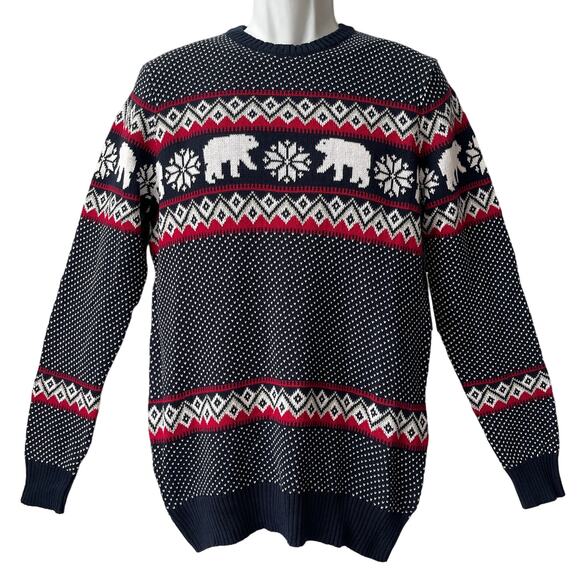 ASPEN Polar Bear Nordic Pattern Ugly Christmas Sweater Size Small NWT - Picture 1 of 6